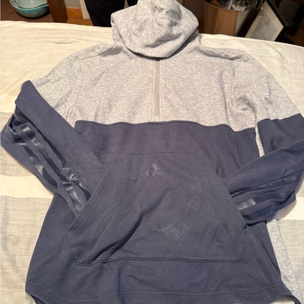 Adidas Gray and Navy Hoodie